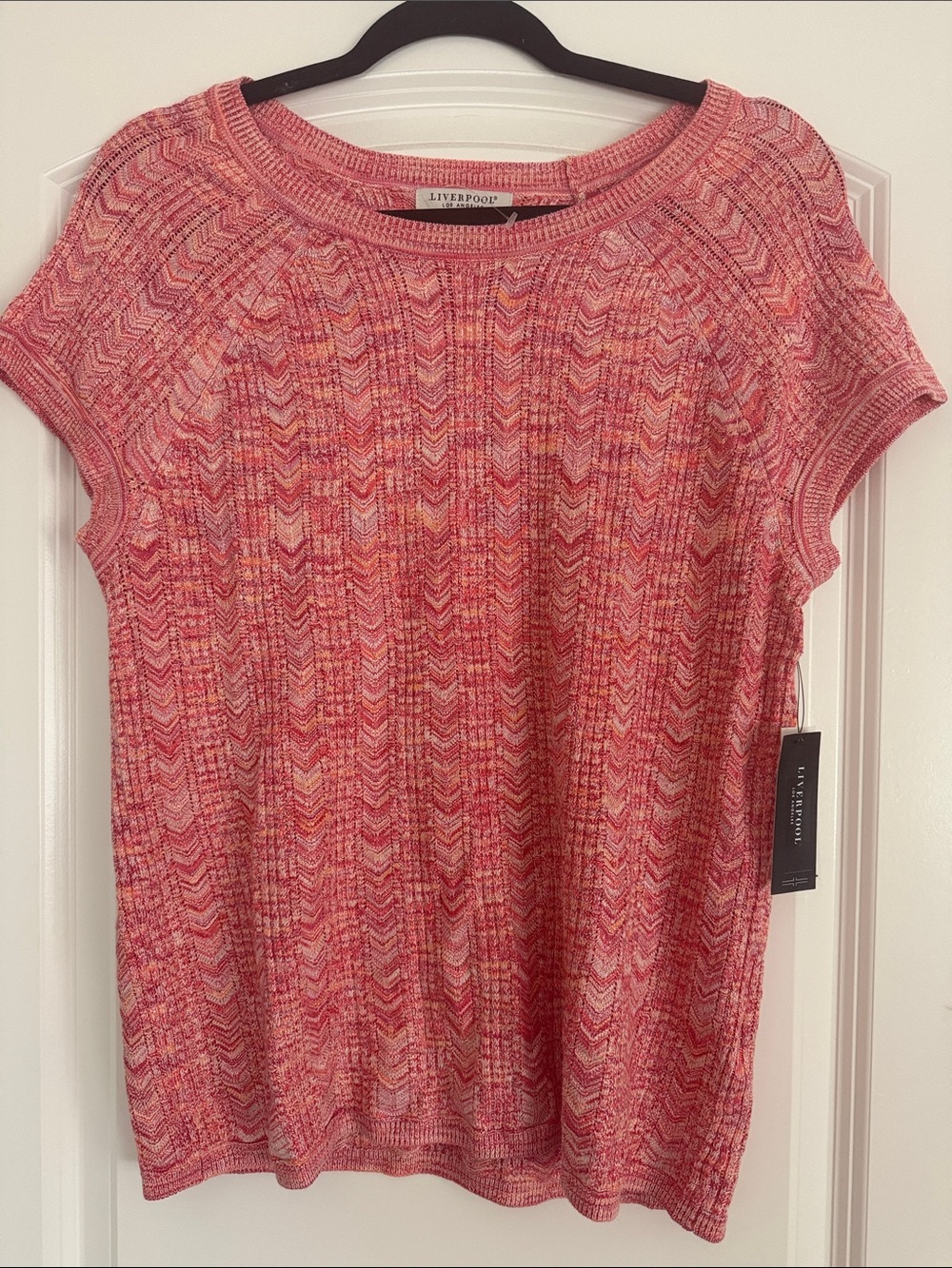 Liverpool Coral Knit Top